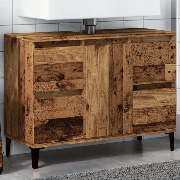 VidaXL Skříňka pod umyvadlo 80 x 33 x 60 cm kompozitní dřevo [862814] Barva: dub sonoma