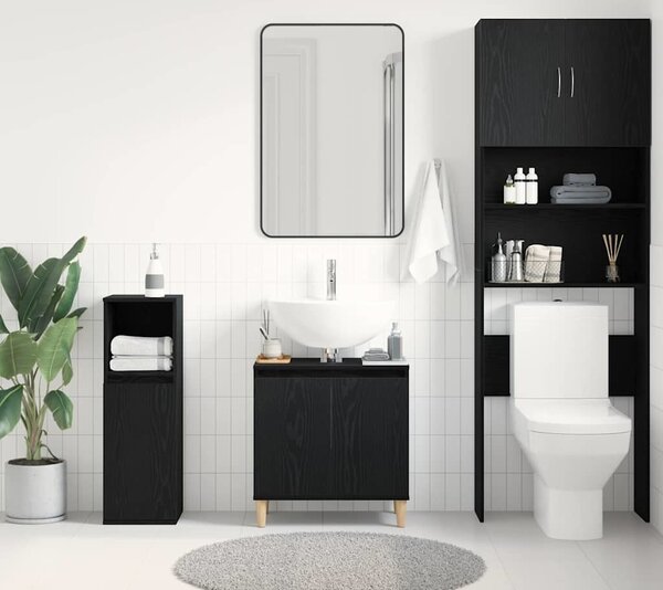 VidaXL Skříňka pod umyvadlo 58x33x60 cm kompozitní dřevo [862809] Barva: Bílá