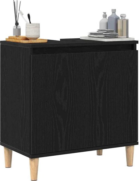 VidaXL Skříňka pod umyvadlo 58x33x60 cm kompozitní dřevo [862809] Barva: Bílá