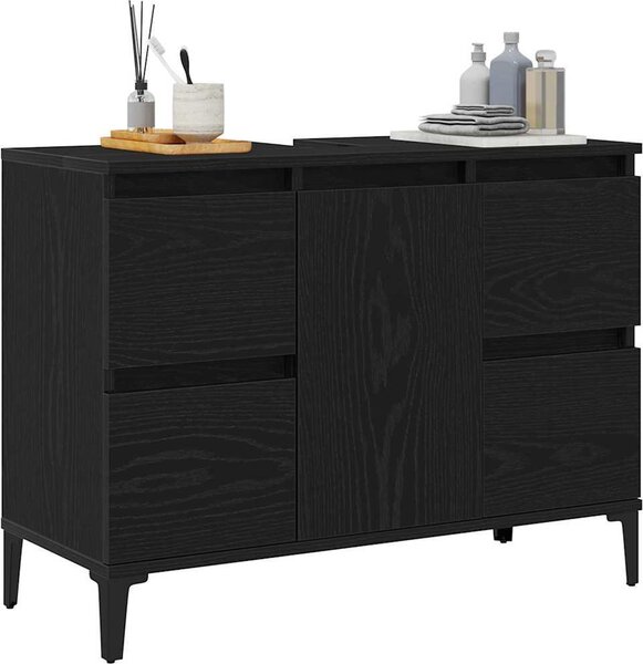 VidaXL Skříňka pod umyvadlo 80 x 33 x 60 cm kompozitní dřevo [862814] Barva: dub sonoma