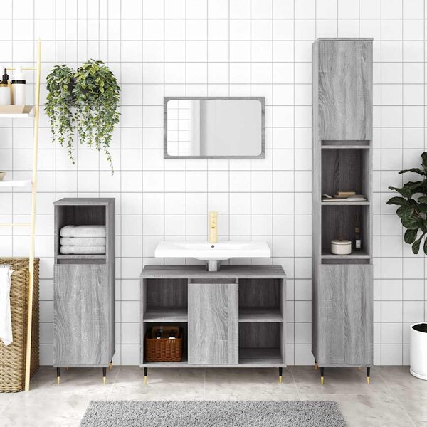 VidaXL Koupelnová skříňka 30 x 30 x 100 cm kompozitní dřevo [862884] Barva: Staré dřevo