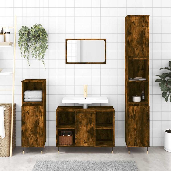 VidaXL Koupelnová skříňka 30 x 30 x 100 cm kompozitní dřevo [862884] Barva: Staré dřevo