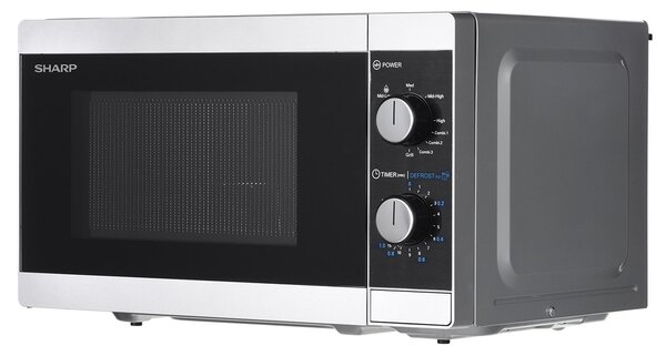 Sharp Home Appliances YC-MG01E-S mikrovlnná trouba Pracovní deska Kombinovaná mikrovlnná trouba 20 l 800 W Černá, Šedá