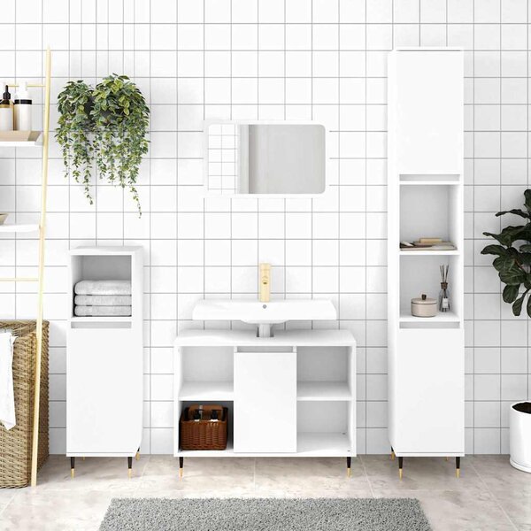 VidaXL Koupelnová skříňka 30 x 30 x 100 cm kompozitní dřevo [862884] Barva: Staré dřevo