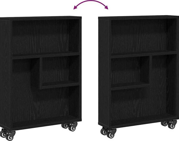 VidaXL Úzký úložný vozík 48 x 13 x 68 cm kompozitní dřevo [868090] Barva: šedá sonoma