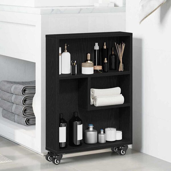 VidaXL Úzký úložný vozík 48 x 13 x 68 cm kompozitní dřevo [868090] Barva: šedá sonoma