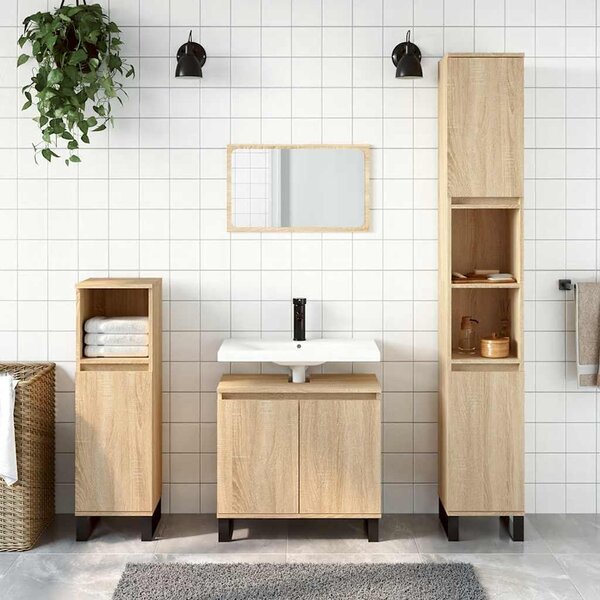 VidaXL Koupelnová skříňka 58 x 33 x 60 cm kompozitní dřevo [862889] Barva: dub artisan