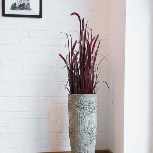 Vivanno květináč VILLAGE, vláknocement, výška 60 cm, šedá