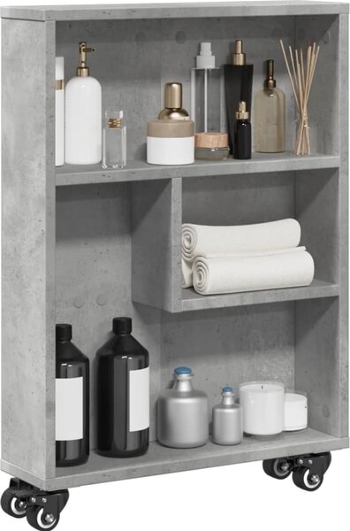 VidaXL Úzký úložný vozík 48 x 13 x 68 cm kompozitní dřevo [868090] Barva: šedá sonoma