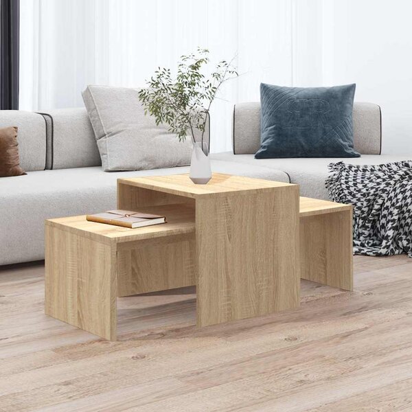 VidaXL Sada konferenčních stolků 100 x 48 x 40 cm kompozit [862501] Barva: Bílá