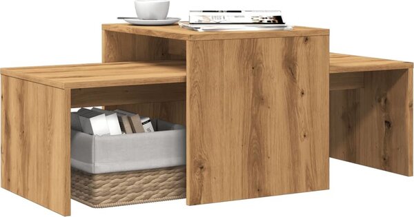 VidaXL Sada konferenčních stolků 100 x 48 x 40 cm kompozit [862501] Barva: Bílá