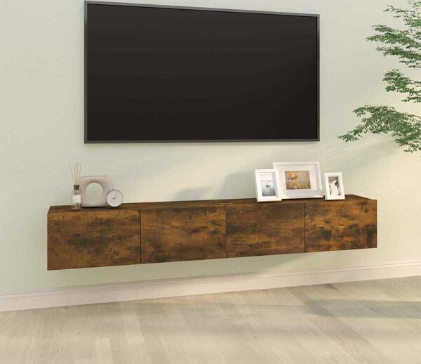 VidaXL Nástěnné TV skříňky 2 ks 100x30x30 cm kompozitní dřevo [862487] Barva: Bílá