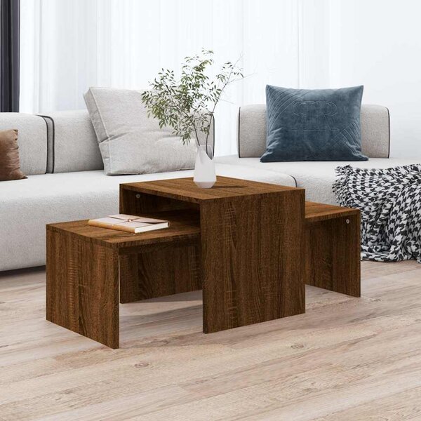 VidaXL Sada konferenčních stolků 100 x 48 x 40 cm kompozit [862501] Barva: Bílá