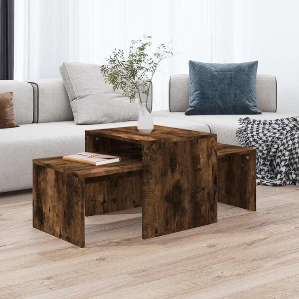 VidaXL Sada konferenčních stolků 100 x 48 x 40 cm kompozit [862501] Barva: Bílá