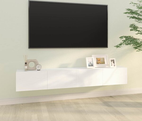 VidaXL Nástěnné TV skříňky 2 ks 100x30x30 cm kompozitní dřevo [862487] Barva: Bílá