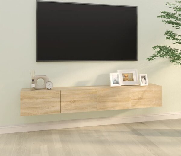 VidaXL Nástěnné TV skříňky 2 ks 100x30x30 cm kompozitní dřevo [862487] Barva: Bílá