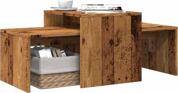 VidaXL Sada konferenčních stolků 100 x 48 x 40 cm kompozit [862501] Barva: Bílá