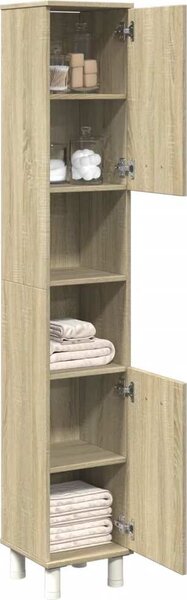 VidaXL Koupelnová skříňka 30 x 30 x 179 cm kompozitní dřevo [862513] Barva: dub sonoma