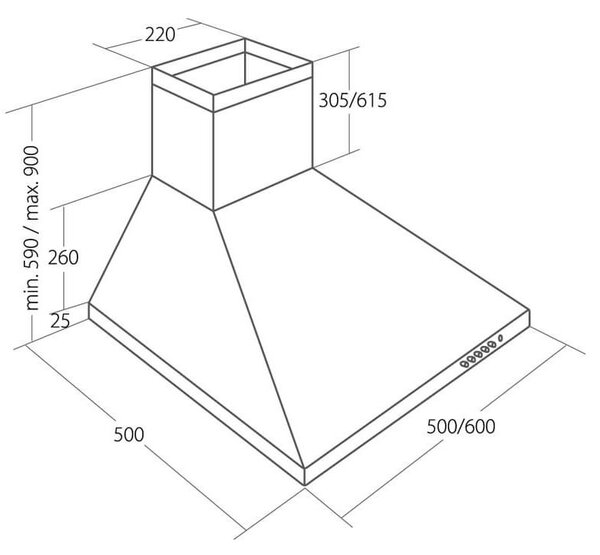Akpo WK-4 Classic Eco 60 Komínový odsavač par Bílý