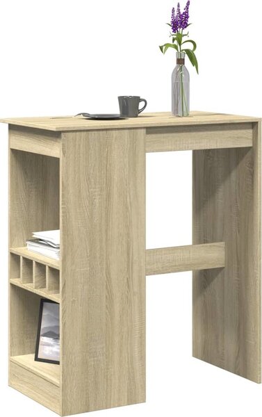 VidaXL Barový stůl s regály 90 x 47,5 x 103,5 cm kompozitní dřevo [8003917] Barva: kouřový dub