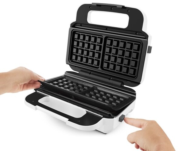 Tefal Snack XL SW7011 sendvičovač 850 W Bílá, Nerezová ocel