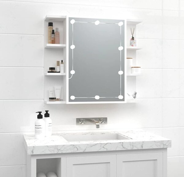 VidaXL Zrcadlová skříňka s LED 70 x 16,5 x 60 cm [886233] Barva: Bílá