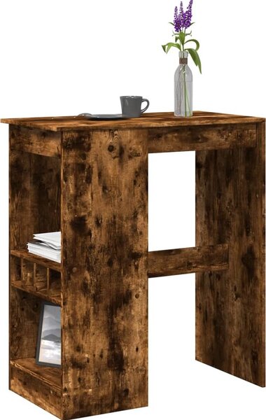 VidaXL Barový stůl s regály 90 x 47,5 x 103,5 cm kompozitní dřevo [8003917] Barva: kouřový dub