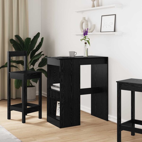 VidaXL Barový stůl s regály 90 x 47,5 x 103,5 cm kompozitní dřevo [8003917] Barva: kouřový dub