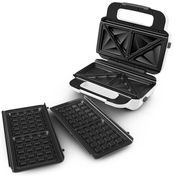 Tefal Snack XL SW7011 sendvičovač 850 W Bílá, Nerezová ocel