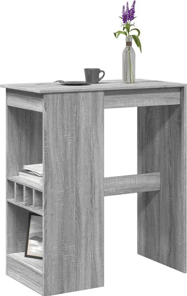 VidaXL Barový stůl s regály 90 x 47,5 x 103,5 cm kompozitní dřevo [8003917] Barva: kouřový dub
