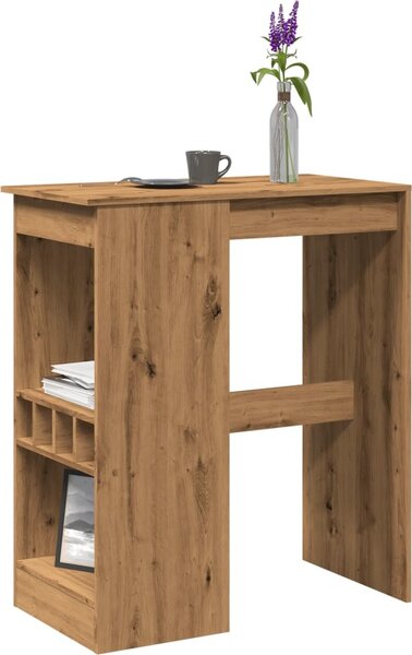 VidaXL Barový stůl s regály 90 x 47,5 x 103,5 cm kompozitní dřevo [8003917] Barva: kouřový dub