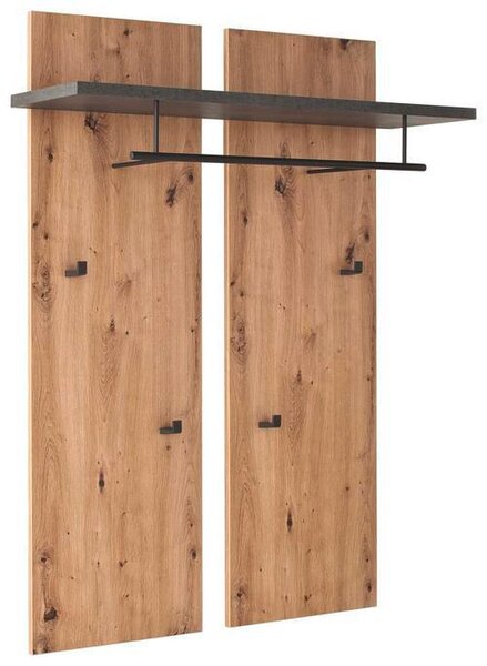 ŠATNÍ PANEL, antracitová, barvy dubu, 88/118/28 cm Voleo - Šatní panely
