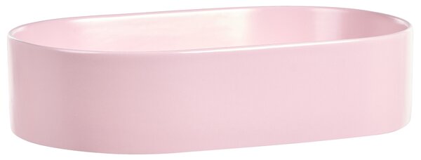 Umyvadlo na desku NICKERIE 50 x 33 cm Keramika Růžová