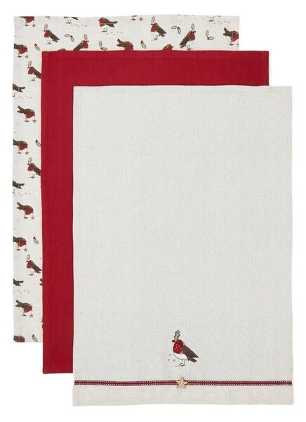 Utěrky v sadě 3 ks s příměsí lnu 45x65 cm Robin's Retreat – Cooksmart ®