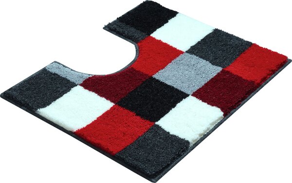 GRUND Koupelnová předložka BONA rubínová Rozměr: 50x60 cm s výřezem pro WC