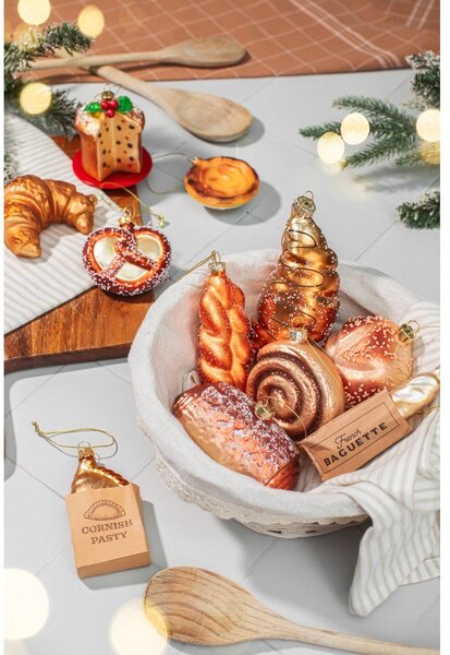 Skleněná vánoční ozdoba 3,5 cm Plait Bread – Sass & Belle