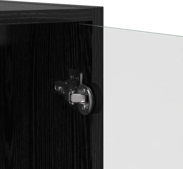 VidaXL Nástěnná skříňka se skleněnými dvířky 102x37x35 cm [882921] Barva: dub sonoma
