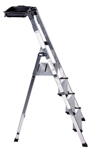 Krause Secury Skládací žebřík stříbrný