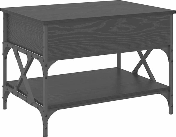 VidaXL Konferenční stolek 70 x 50 x 50 cm kompozit a kov [883040] Barva: kouřový dub