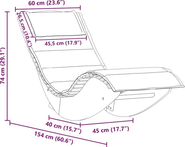 VidaXL Houpací opalovací lehátka 2 ks akáciové dřevo [3329134] Barva: Přírodní