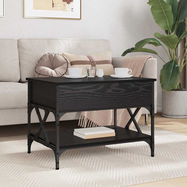 VidaXL Konferenční stolek 70 x 50 x 50 cm kompozit a kov [883040] Barva: kouřový dub