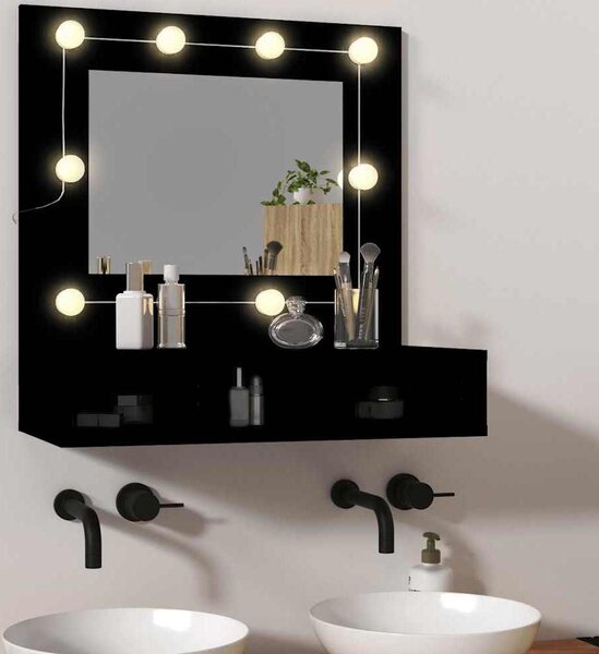 VidaXL Zrcadlová skříňka s LED 60 x 31,5 x 62 cm [873882] Barva: Černá