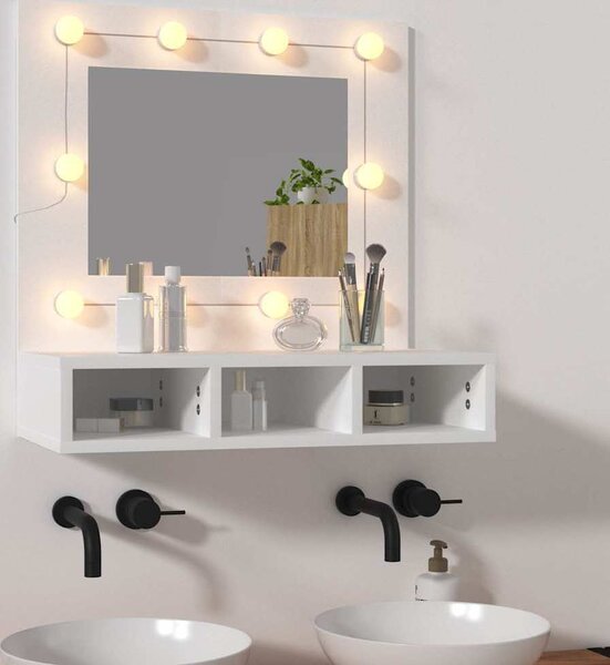 VidaXL Zrcadlová skříňka s LED 60 x 31,5 x 62 cm [873882] Barva: Bílá