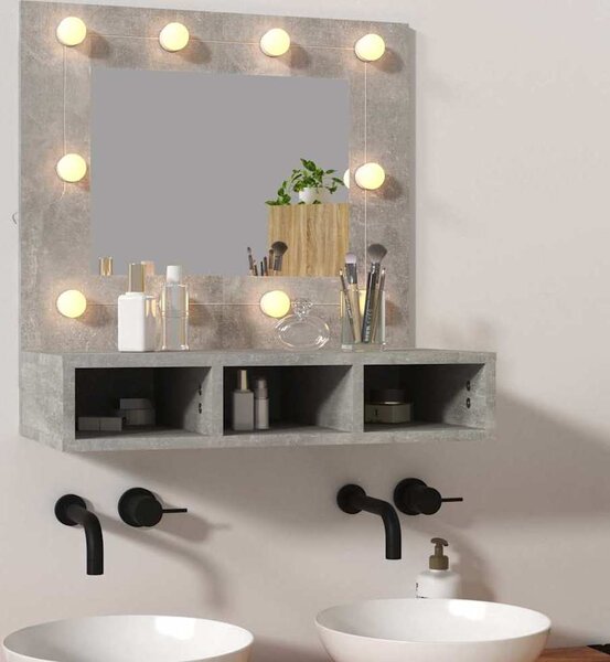 VidaXL Zrcadlová skříňka s LED 60 x 31,5 x 62 cm [873882] Barva: dub sonoma