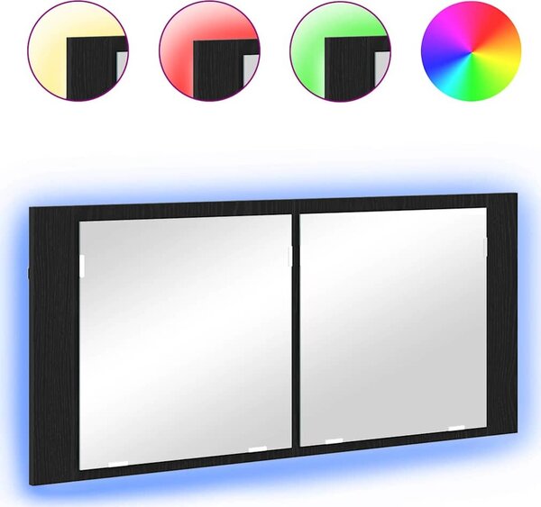 VidaXL LED koupelnová skříňka se zrcadlem 100 x 12 x 45 cm [875044] Barva: Bílá