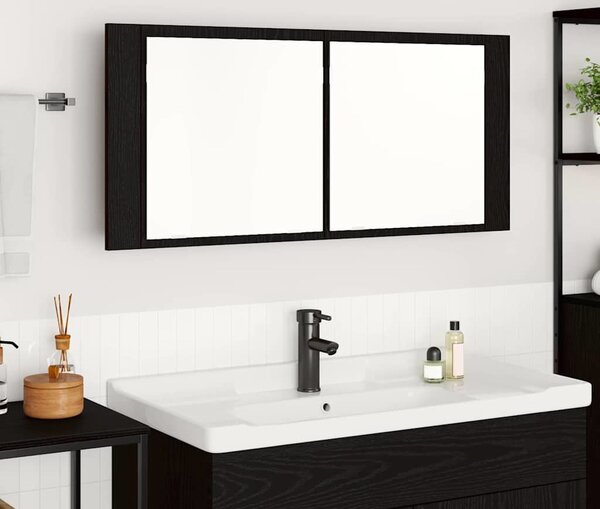 VidaXL LED koupelnová skříňka se zrcadlem 100 x 12 x 45 cm [875044] Barva: Bílá