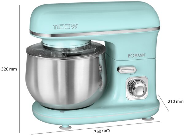 Bomann KM 6030 CB kuchyňský robot 1100 W 5 l Mátová barva