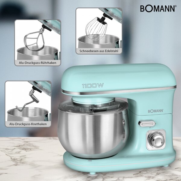 Bomann KM 6030 CB kuchyňský robot 1100 W 5 l Mátová barva