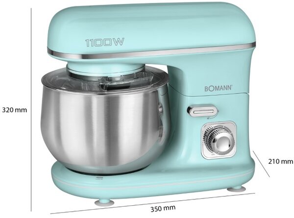 Bomann KM 6030 CB kuchyňský robot 1100 W 5 l Mátová barva