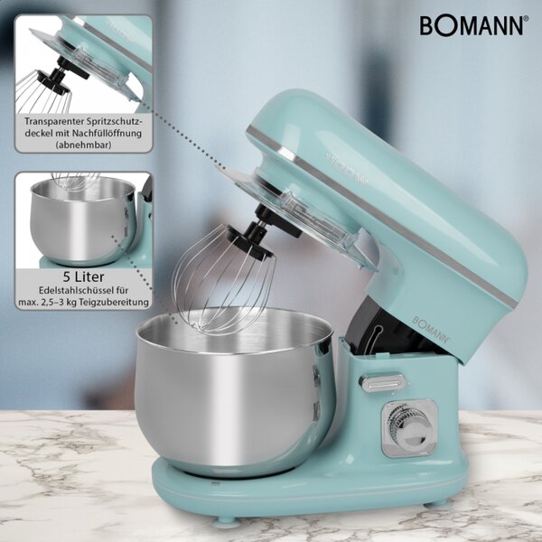 Bomann KM 6030 CB kuchyňský robot 1100 W 5 l Mátová barva